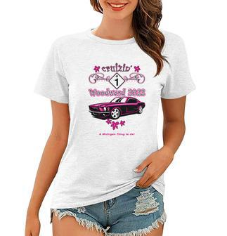 Woodward Cruise 2022 Motif Design Women T-shirt - Monsterry UK