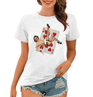Wwii World War 2 Military Playing Cards Pin Up Girl Women T-shirt | Mazezy
