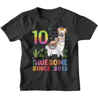10 Year Old Awesome Since 2013 10Th Birthday Gift N Girls V2 Youth T-shirt - Thegiftio UK