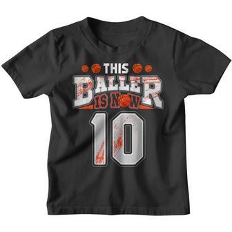 10 Year Old Basketball Player 10Th Birthday Party Boy Youth T-shirt - Thegiftio UK