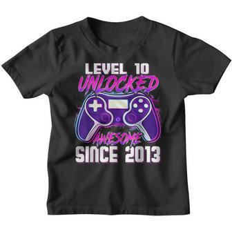 10 Year Old Boy Level 10 Unlocked Awesome 2013 10Th Birthday V2 Youth T-shirt - Seseable