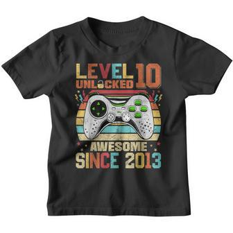 10 Year Old Boy Level 10 Unlocked Awesome 2013 10Th Birthday Youth T-shirt - Thegiftio UK
