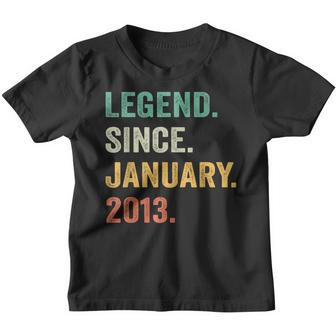 10 Year Old Gift 10Th Birthday Boy Legend Since January 2013 Youth T-shirt - Thegiftio UK