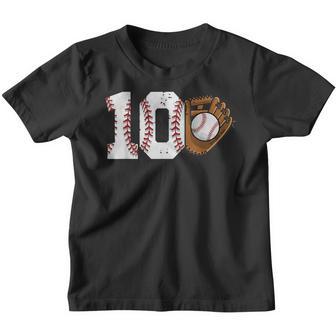 10 Years Old 10Th Birthday Baseball For Boys Party Youth T-shirt - Thegiftio UK