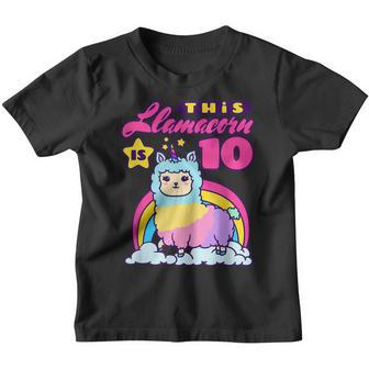 10 Years Old 10Th Birthday Llama Birthday Girl Gift V19 Youth T-shirt - Thegiftio UK