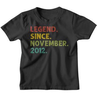 10 Years Old Legend Since November 2012 10Th Birthday Gifts Youth T-shirt - Thegiftio UK