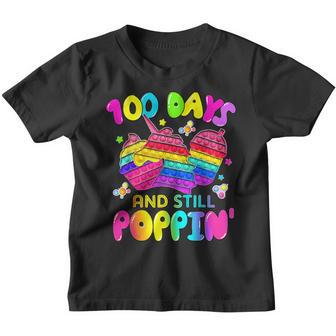 100 Days And Still Poppin Happy 100Th Day Of School Youth T-shirt - Thegiftio UK