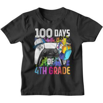 100 Days Of 4Th Grade Level Unlocked 100 Days Of School Kids  Youth T-shirt