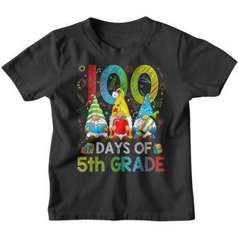100 Days Of 5Th Grade 100 Days Of School Gnomes Teacher Kid V2 Youth T-shirt - Seseable