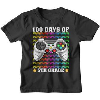 100 Days Of 5Th Grade Gamer 100Th Day Of School Fifth Grader Youth T-shirt - Thegiftio UK