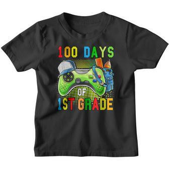 100 Days Of First Grade Level Unlocked 100 Days Of School Youth T-shirt - Seseable