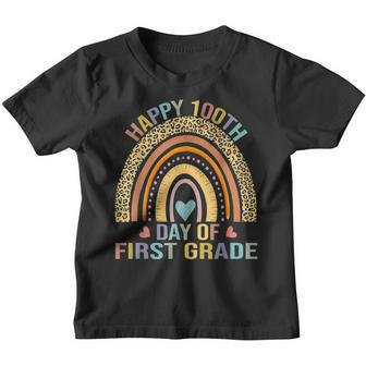 100 Days Of First Grade School Teacher Smarter Rainbow Youth T-shirt - Seseable
