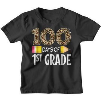 100 Days Of First Grade Teacher Student 100Th Day Of School V3 Youth T-shirt - Thegiftio UK