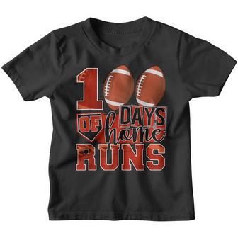 100 Days Of Home Runs Football Player Coach Teachers Kids Youth T-shirt - Thegiftio UK