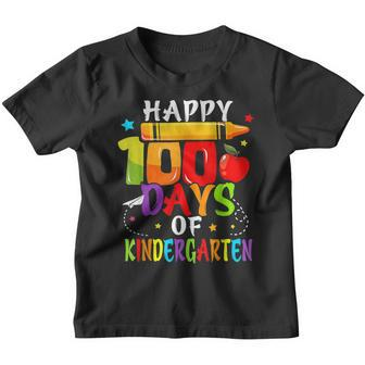 100 Days Of Kindergarten Happy 100Th Day Of School Gift V3 Youth T-shirt - Seseable