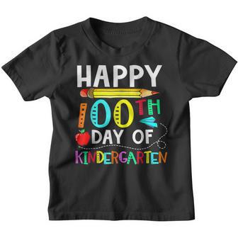 100 Days Of Kindergarten Happy 100Th Day Of School Gift V5 Youth T-shirt - Thegiftio UK