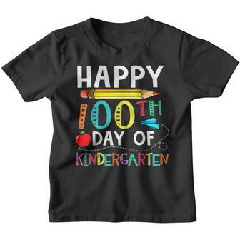 100 Days Of Kindergarten - Happy 100Th Day Of School Gift Youth T-shirt - Thegiftio UK