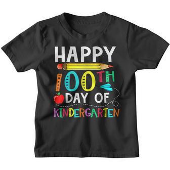 100 Days Of Kindergarten - Happy 100Th Day Of School Gifts Youth T-shirt - Thegiftio UK