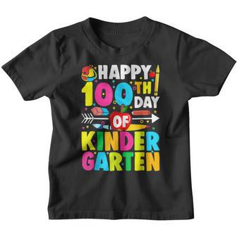 100 Days Of Kindergarten Happy 100Th Day Of School V6 Youth T-shirt - Thegiftio UK