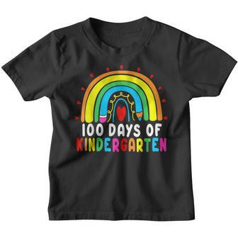 100 Days Of Kindergarten Rainbow 100Th Day School Teacher Youth T-shirt - Thegiftio UK