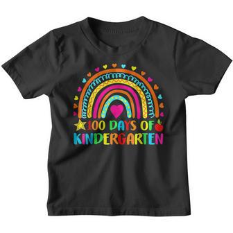 100 Days Of Kindergarten School Teacher Smarter Rainbow V2 Youth T-shirt - Thegiftio UK