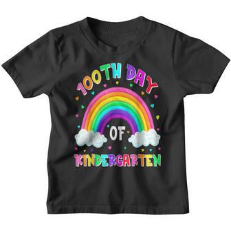 100 Days Of Kindergarten School Teacher Smarter Rainbow V3 Youth T-shirt - Thegiftio UK