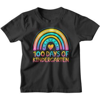 100 Days Of Kindergarten School Teacher Smarter Rainbow V4 Youth T-shirt - Thegiftio UK