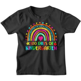100 Days Of Kindergarten School Teacher Smarter Rainbow V5 Youth T-shirt - Thegiftio UK