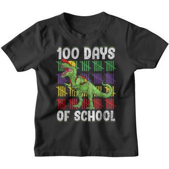 100 Days Of Kindergarten T-Rex Tally Teacher Kids Novelty Youth T-shirt - Thegiftio UK