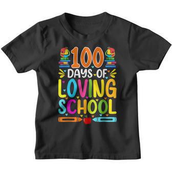 100 Days Of Loving School Cute 100Th Day Of School Youth T-shirt - Thegiftio UK