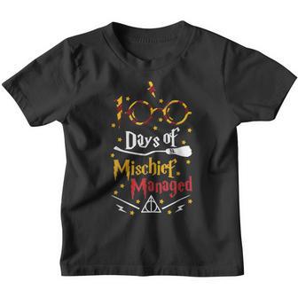 100 Days Of Mischief Managed 100Th Day Of School Kids V5 Youth T-shirt - Thegiftio UK
