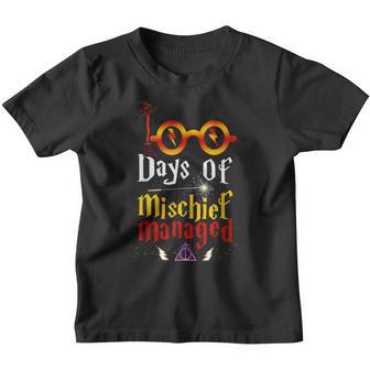 100 Days Of Mischief Managed 100Th Day Of School Kids V6 Youth T-shirt - Thegiftio UK