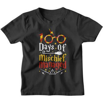 100 Days Of Mischief Managed 100Th Day Of School Kids V8 Youth T-shirt - Thegiftio UK