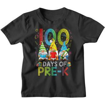 100 Days Of Pre K 100 Days Of School Gnomes Preschool Kid Youth T-shirt - Seseable