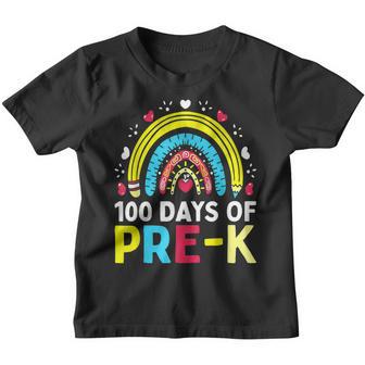 100 Days Of Pre K Happy 100Th Day Of School Teacher Kids V2 Youth T-shirt - Thegiftio UK