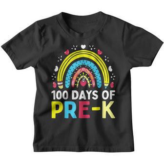 100 Days Of Pre K Happy 100Th Day Of School Teacher Kids Youth T-shirt - Thegiftio UK