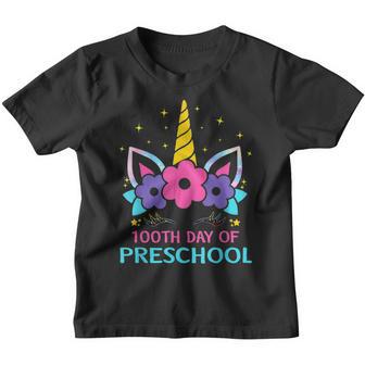 100 Days Of Preschool Unicorn Girl Costume Gift Kids Youth T-shirt - Thegiftio UK