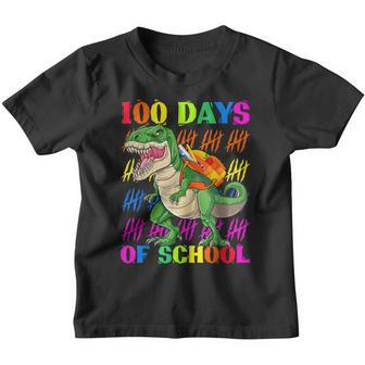 100 Days Of School 100Th Day Dino V2 Youth T-shirt - Thegiftio UK
