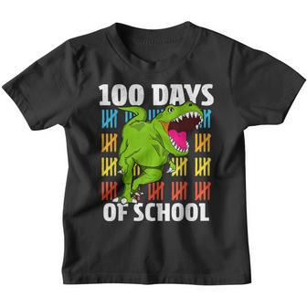 100 Days Of School 100Th Day Teacher Boys Kids Dinosaur Dino V2 Youth T-shirt - Thegiftio UK