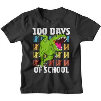 100 Days Of School 100Th Day Teacher Boys Kids Dinosaur Dino Youth T-shirt - Thegiftio UK