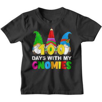 100 Days Of School 100Th Day With My Gnomies Funny V2 Youth T-shirt - Thegiftio UK