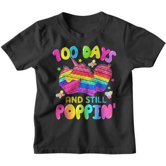 100 Days Of School And Still Poppin Unicorn Girl Pop It Youth T-shirt - Thegiftio UK