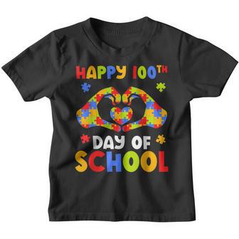 100 Days Of School Autism Awareness 100 Days Smarter Kids Youth T-shirt - Thegiftio UK