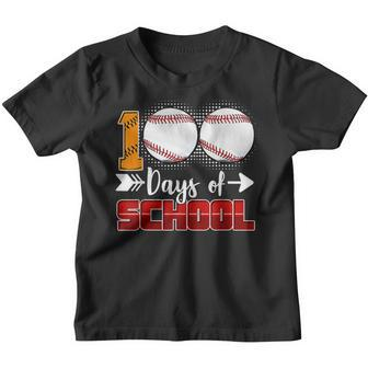 100 Days Of School Baseball 100 Days Smarter 100Th Day Youth T-shirt - Thegiftio UK