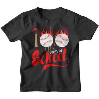 100 Days Of School Baseball Sports Teacher Kids Smarter Boy Youth T-shirt - Thegiftio UK
