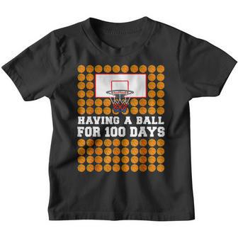 100 Days Of School Basketball 100Th Day Balls Gifts For Boys Youth T-shirt - Thegiftio UK