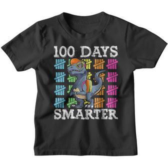 100 Days Of School Boys T Rex Smarter Kids Dinosaur Youth T-shirt - Thegiftio UK