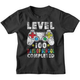 100 Days Of School Completed Gamer Gifts Boy Level Up Gaming V2 Youth T-shirt - Thegiftio UK