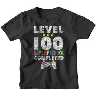100 Days Of School Completed Gamer Gifts Boy Level Up Gaming V3 Youth T-shirt - Thegiftio UK