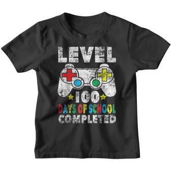 100 Days Of School Completed Gamer Gifts Boy Level Up Gaming V5 Youth T-shirt - Thegiftio UK